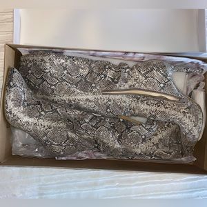 Jessica Simpson snakeskin stiletto boots